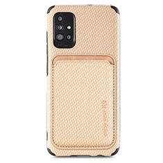 Coque Ultra Fine Silicone Souple Housse Etui avec Aimante Magnetique S01D pour Samsung Galaxy A71 4G A715 Or