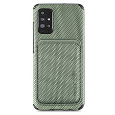 Coque Ultra Fine Silicone Souple Housse Etui avec Aimante Magnetique S01D pour Samsung Galaxy A71 4G A715 Vert