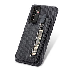 Coque Ultra Fine Silicone Souple Housse Etui avec Aimante Magnetique S01D pour Samsung Galaxy F13 4G Noir