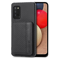 Coque Ultra Fine Silicone Souple Housse Etui avec Aimante Magnetique S01D pour Samsung Galaxy M02s Noir