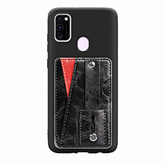 Coque Ultra Fine Silicone Souple Housse Etui avec Aimante Magnetique S01D pour Samsung Galaxy M30s Noir