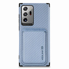 Coque Ultra Fine Silicone Souple Housse Etui avec Aimante Magnetique S01D pour Samsung Galaxy Note 20 Ultra 5G Bleu