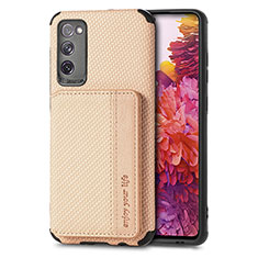 Coque Ultra Fine Silicone Souple Housse Etui avec Aimante Magnetique S01D pour Samsung Galaxy S20 FE 5G Or