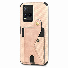 Coque Ultra Fine Silicone Souple Housse Etui avec Aimante Magnetique S01D pour Vivo Y21 Or