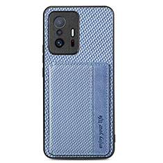 Coque Ultra Fine Silicone Souple Housse Etui avec Aimante Magnetique S01D pour Xiaomi Mi 11T 5G Bleu