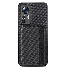 Coque Ultra Fine Silicone Souple Housse Etui avec Aimante Magnetique S01D pour Xiaomi Mi 12T 5G Noir