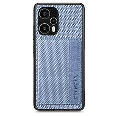 Coque Ultra Fine Silicone Souple Housse Etui avec Aimante Magnetique S01D pour Xiaomi Poco F5 5G Bleu