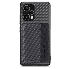 Coque Ultra Fine Silicone Souple Housse Etui avec Aimante Magnetique S01D pour Xiaomi Poco F5 5G Noir