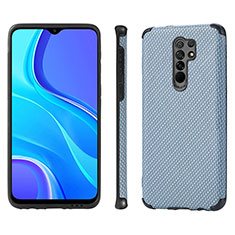 Coque Ultra Fine Silicone Souple Housse Etui avec Aimante Magnetique S01D pour Xiaomi Poco M2 Bleu