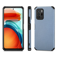 Coque Ultra Fine Silicone Souple Housse Etui avec Aimante Magnetique S01D pour Xiaomi Poco X3 GT 5G Bleu