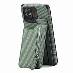 Coque Ultra Fine Silicone Souple Housse Etui avec Aimante Magnetique S01D pour Xiaomi Redmi 10 Power Vert