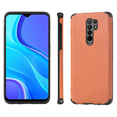 Coque Ultra Fine Silicone Souple Housse Etui avec Aimante Magnetique S01D pour Xiaomi Redmi 9 Prime India Marron