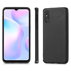 Coque Ultra Fine Silicone Souple Housse Etui avec Aimante Magnetique S01D pour Xiaomi Redmi 9A Noir