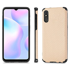 Coque Ultra Fine Silicone Souple Housse Etui avec Aimante Magnetique S01D pour Xiaomi Redmi 9i Or