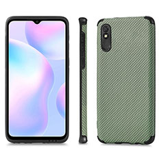 Coque Ultra Fine Silicone Souple Housse Etui avec Aimante Magnetique S01D pour Xiaomi Redmi 9i Vert