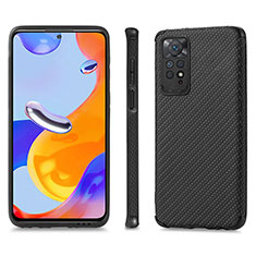 Coque Ultra Fine Silicone Souple Housse Etui avec Aimante Magnetique S01D pour Xiaomi Redmi Note 11 Pro 4G Noir