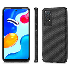 Coque Ultra Fine Silicone Souple Housse Etui avec Aimante Magnetique S01D pour Xiaomi Redmi Note 11S 4G Noir