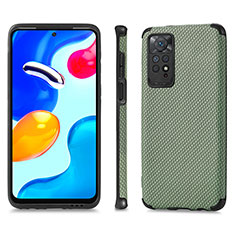 Coque Ultra Fine Silicone Souple Housse Etui avec Aimante Magnetique S01D pour Xiaomi Redmi Note 11S 4G Vert