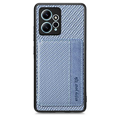 Coque Ultra Fine Silicone Souple Housse Etui avec Aimante Magnetique S01D pour Xiaomi Redmi Note 12 4G Bleu