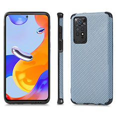 Coque Ultra Fine Silicone Souple Housse Etui avec Aimante Magnetique S01D pour Xiaomi Redmi Note 12 Pro 4G Bleu