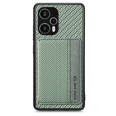 Coque Ultra Fine Silicone Souple Housse Etui avec Aimante Magnetique S01D pour Xiaomi Redmi Note 12 Turbo 5G Vert