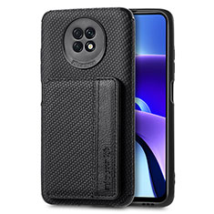 Coque Ultra Fine Silicone Souple Housse Etui avec Aimante Magnetique S01D pour Xiaomi Redmi Note 9 5G Noir