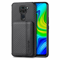 Coque Ultra Fine Silicone Souple Housse Etui avec Aimante Magnetique S01D pour Xiaomi Redmi Note 9 Noir