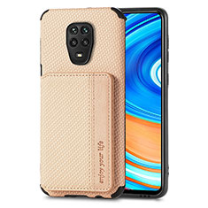 Coque Ultra Fine Silicone Souple Housse Etui avec Aimante Magnetique S01D pour Xiaomi Redmi Note 9 Pro Or