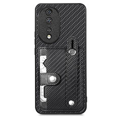 Coque Ultra Fine Silicone Souple Housse Etui avec Aimante Magnetique S02D pour Huawei Honor 80 5G Noir