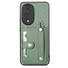 Coque Ultra Fine Silicone Souple Housse Etui avec Aimante Magnetique S02D pour Huawei Honor 80 5G Vert