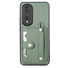 Coque Ultra Fine Silicone Souple Housse Etui avec Aimante Magnetique S02D pour Huawei Honor 80 Pro 5G Vert