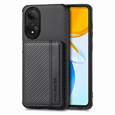 Coque Ultra Fine Silicone Souple Housse Etui avec Aimante Magnetique S02D pour Huawei Honor X7 Noir