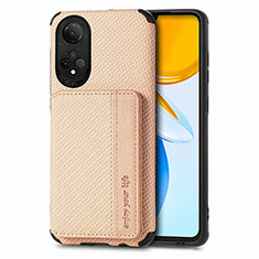 Coque Ultra Fine Silicone Souple Housse Etui avec Aimante Magnetique S02D pour Huawei Honor X7 Or