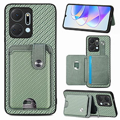 Coque Ultra Fine Silicone Souple Housse Etui avec Aimante Magnetique S02D pour Huawei Honor X7a Vert