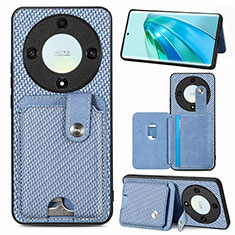Coque Ultra Fine Silicone Souple Housse Etui avec Aimante Magnetique S02D pour Huawei Honor X9a 5G Bleu
