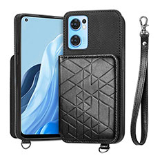 Coque Ultra Fine Silicone Souple Housse Etui avec Aimante Magnetique S02D pour Oppo Reno7 5G Noir