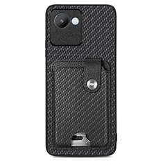 Coque Ultra Fine Silicone Souple Housse Etui avec Aimante Magnetique S02D pour Realme C30 Noir