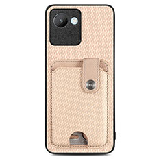 Coque Ultra Fine Silicone Souple Housse Etui avec Aimante Magnetique S02D pour Realme C30 Or