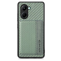 Coque Ultra Fine Silicone Souple Housse Etui avec Aimante Magnetique S02D pour Realme C33 Vert