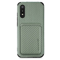 Coque Ultra Fine Silicone Souple Housse Etui avec Aimante Magnetique S02D pour Samsung Galaxy A02 Vert