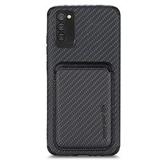 Coque Ultra Fine Silicone Souple Housse Etui avec Aimante Magnetique S02D pour Samsung Galaxy A03s Noir