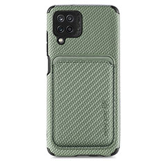 Coque Ultra Fine Silicone Souple Housse Etui avec Aimante Magnetique S02D pour Samsung Galaxy A12 Vert