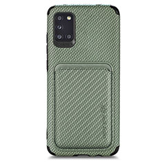 Coque Ultra Fine Silicone Souple Housse Etui avec Aimante Magnetique S02D pour Samsung Galaxy A31 Vert