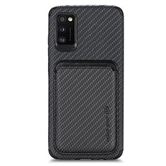 Coque Ultra Fine Silicone Souple Housse Etui avec Aimante Magnetique S02D pour Samsung Galaxy A41 Noir