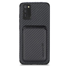 Coque Ultra Fine Silicone Souple Housse Etui avec Aimante Magnetique S02D pour Samsung Galaxy M02s Noir