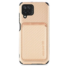 Coque Ultra Fine Silicone Souple Housse Etui avec Aimante Magnetique S02D pour Samsung Galaxy M12 Or