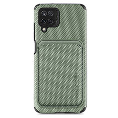 Coque Ultra Fine Silicone Souple Housse Etui avec Aimante Magnetique S02D pour Samsung Galaxy M12 Vert