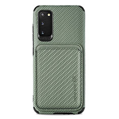 Coque Ultra Fine Silicone Souple Housse Etui avec Aimante Magnetique S02D pour Samsung Galaxy S20 Vert