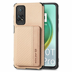 Coque Ultra Fine Silicone Souple Housse Etui avec Aimante Magnetique S02D pour Xiaomi Mi 10T Pro 5G Or