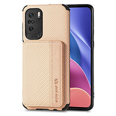 Coque Ultra Fine Silicone Souple Housse Etui avec Aimante Magnetique S02D pour Xiaomi Mi 11X Pro 5G Or